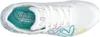 A top-down view of a white Skechers sneaker with colorful floral accents. Produktbild-Vorschau