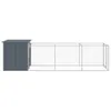 vidaXL Buda dla psa z wybiegiem antracyt 110x405x110cm Stal Podgląd zdjęcia produktu 4
