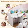 COSTWAY Bureau voor kinderen, kinderbureau met stoel, lade, Productafbeelding-voorbeeld 5