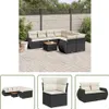 The Living Store 9-tlg. Garten-Sofagarnitur mit Kissen Produktbild-Vorschau 1