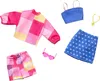 Barbie Fashions 2er-Pack - Pinke Bluse und Short + Blaues Produktbild-Vorschau 1