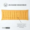 HOMESCAPES 3er polštář na lavici žlutý 100% bavlna Náhled obrázku produktu 6