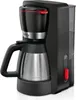 A black and silver Bosch coffee maker with a thermal carafe is shown against a white background. Anteprima dell’immagine prodotto