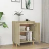 vidaXL Sideboard mit Massivholz Beinen Sonoma Eiche Produktbild-Vorschau 4