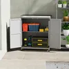 Outsunny Gartenschrank Holz Outdoor wetterfest Produktbild-Vorschau 9