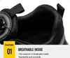 Close-up of the inside of a black shoe, highlighting its breathable mesh material. Produktbild-Vorschau