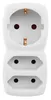 Steckdosenadapter 1x Schutzkontakt / 2x Euro, McPower, weiß Produktbild-Vorschau 2