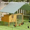 PawHut Hühnerstall Freilaufgehege aus Stahl, 3 x 4 x 1,95 m Produktbild-Vorschau 9