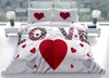 4-teiliges Bettwäsche-Set Love Herzen Mikrofaser 135x200 cm Produktbild-Vorschau 1