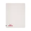 A white blanket with a red logo and text on it, shown flat against a white background. Produktbild-Vorschau