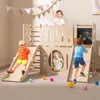 COSTWAY 8-in-1 Kinder Rutsche mit Klettergerüst, Indoor Produktbild-Vorschau 2