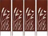 4x Sichtschutz Metall 160 cm x 50 cm – Edelrost Rostoptik Produktbild-Vorschau 1