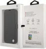 A product package for a BMW mobile phone accessory, showing the case inside the packaging and marketing information on the side. Anteprima dell’immagine prodotto