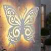 Solar Wandbild Schmetterling weiß mit 30 LED - 34 x 27 cm - Produktbild-Vorschau 1