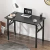 Składane biurko komputerowe 80x40x75cm czarne E1 drewno Podgląd zdjęcia produktu 7