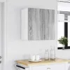 A kitchen scene with a wall-mounted cabinet above a countertop with mugs and water bottles. Anteprima dell’immagine prodotto