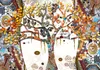Vlies Fototapete - Decorated Tree 250x175 cm Abstrakt Produktbild-Vorschau 5