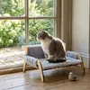 Relaxdays kattenbed, zacht, verhoogde hangstoel voor Productafbeelding-voorbeeld 2