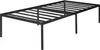 A black metal bed frame with slats and four legs, shown from a diagonal angle against a white background. Náhľad obrázku produktu