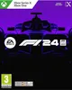 The image is a marketing image for the video game F1 24, showing the front of a Formula 1 car with the game's logo and branding. Podgląd zdjęcia produktu