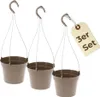 Blumenampel 3er Set Blumentopf Hängend Hängeblumentopf Produktbild-Vorschau 1