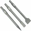 Three metal chisels with SDS-HEX shanks are laid out diagonally on a white background. Produktbild-Vorschau