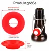 30er-Set Silikon Dichtungen für Bügelflaschen, Ø24mm, rot – Produktbild-Vorschau 2