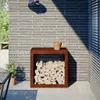 vidaXL Stojan na palivové dřevo 60x40x60 cm Ocel odolná Náhled obrázku produktu 2