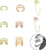 Ohrklemme Silber 925 gold: Ear Cuff Ohrring ohne Loch Produktbild-Vorschau 2