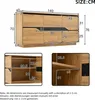 Merax Sideboard 140cm mit 3 Türen und verstellbare Böden, Produktbild-Vorschau 5