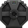 A close-up, top-down view of a black gaming steering wheel. Anteprima dell’immagine prodotto