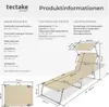 Product information and dimensions for a garden lounger. Náhled obrázku produktu