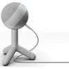 A white Logitech G Yeti Orb table microphone on a white stand, plugged in with a white cable. Anteprima dell’immagine prodotto