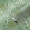 Vliestapete mit floralem Pusteblumen-Muster – Grün, Weiß Produktbild-Vorschau 2
