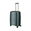 A gray rolling suitcase with a telescopic handle is shown against a white background. Produktbild-Vorschau
