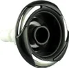A close-up studio shot of a black and silver jet nozzle for a hot tub or spa. Produktbild-Vorschau