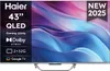 A Haier 43-inch QLED TV with promotional text and feature callouts. Voir les images du produit