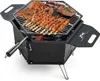 COSTWAY 2 v 1 velký gril na dřevěné uhlí s grilem otočným o Náhled obrázku produktu 1