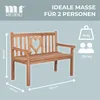 Gartenbank Herz Teak Produktbild-Vorschau 4