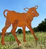 Kuh Kalb 52x56cm Gartenstecker Edelrost Gartendeko Produktbild-Vorschau 3