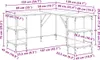vidaXL Psací stůl Sonoma dub 139x139x75 cm materiál na bázi Náhled obrázku produktu 8