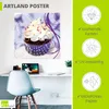 ARTland Poster Cupcake auf violett - Kuchen Größe: 50x50 cm Produktbild-Vorschau 3