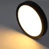 ZMH LED plafondlamp, zwart, plat model, 8W, 3000K (warm Productafbeelding-voorbeeld 2