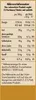 A nutritional information label for a food product. Náhľad obrázku produktu