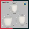 KOTARBAU® Lot de 3 pots de fleurs avec soucoupes, blanc  ⌀ Voir les images du produit 3
