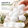 50x Plastikeier – weiße Kunststoffeier 6 cm zum Bemalen & Produktbild-Vorschau 3