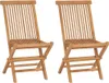 vidaXL Klappbare Gartenstühle 2 Stk. Massivholz Teak Produktbild-Vorschau 8