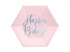 Assiettes en carton Happy B'day  20cm rose set de 6 Voir les images du produit 4