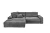 KAWOLA Sofa LANA Ecksofa Cord grau Recamiere links Produktbild-Vorschau 5