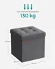 SONGMICS, pouf de rangement pliable, 30 x 30 cm, capacité Voir les images du produit 3